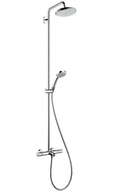 Душевая система Hansgrohe Croma 27223000 220 Showerpipe верхний душ 22 см