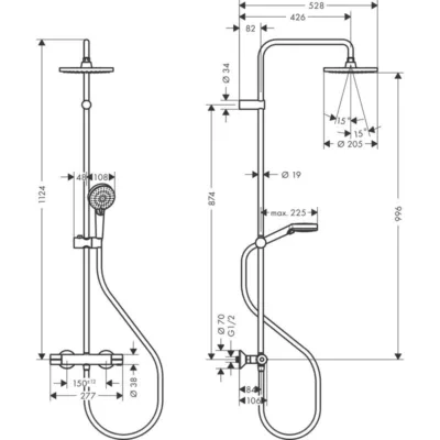 Showerpipe 200 1jet