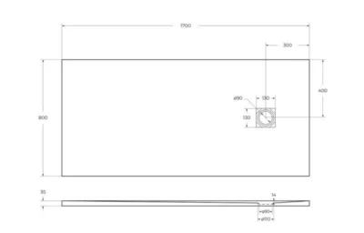 TRAY-MR-UNO-AH-170/80-35-W-CR