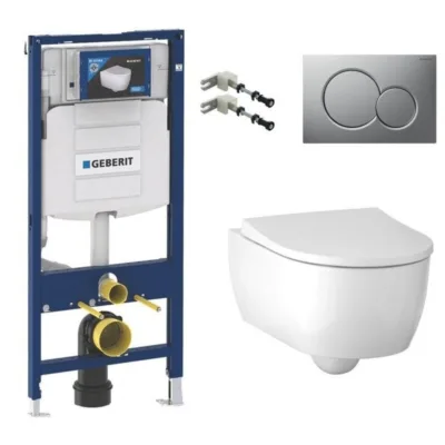 Инсталляция Geberit с безободковым унитазом Geberit iCon Rimfree