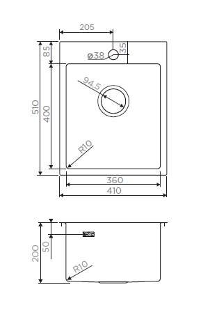 Мойка Omoikiri Akisame 41-LG 4973080
