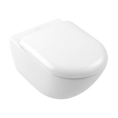 Чаша подвесного унитаза Villeroy & Boch Antao 4674T0RW Stone White, CeramicPlus, с открытым смывным краем