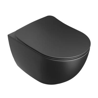 Чаша подвесного унитаза Ravak Uni Chrome RimOff black X01794 (безободковая, черный матовый)